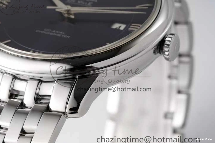 0524 De Ville SS DIWF 1:1 Best Edition Deep Blue Dial SS Markers on SS Bracelet MIYOTA Thermal 7849